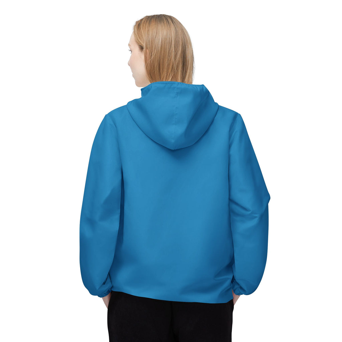 "Rainbow Room" g&g Color Wheel Windbreaker Jacket in Mule Blue