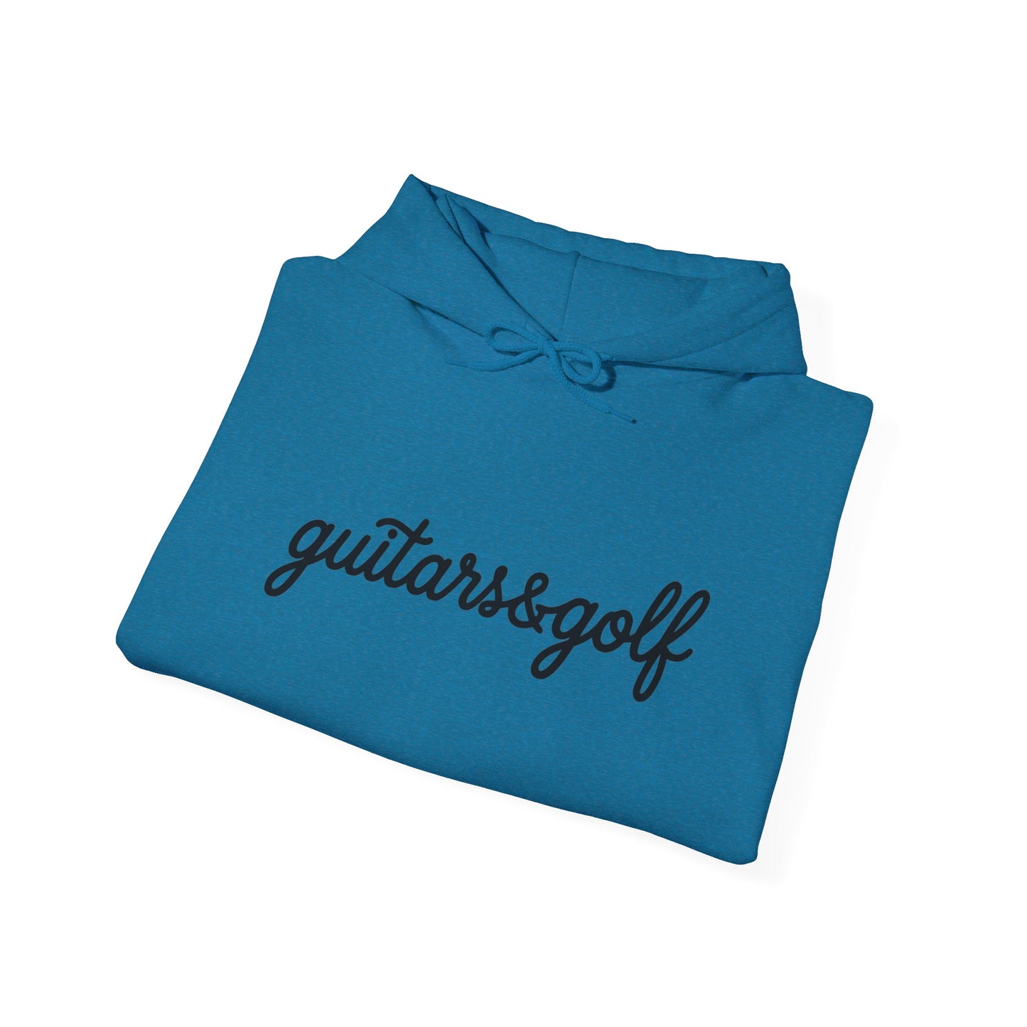 "guitars&golf" White Logo Heavy Blend™ Hooded Sweatshirt