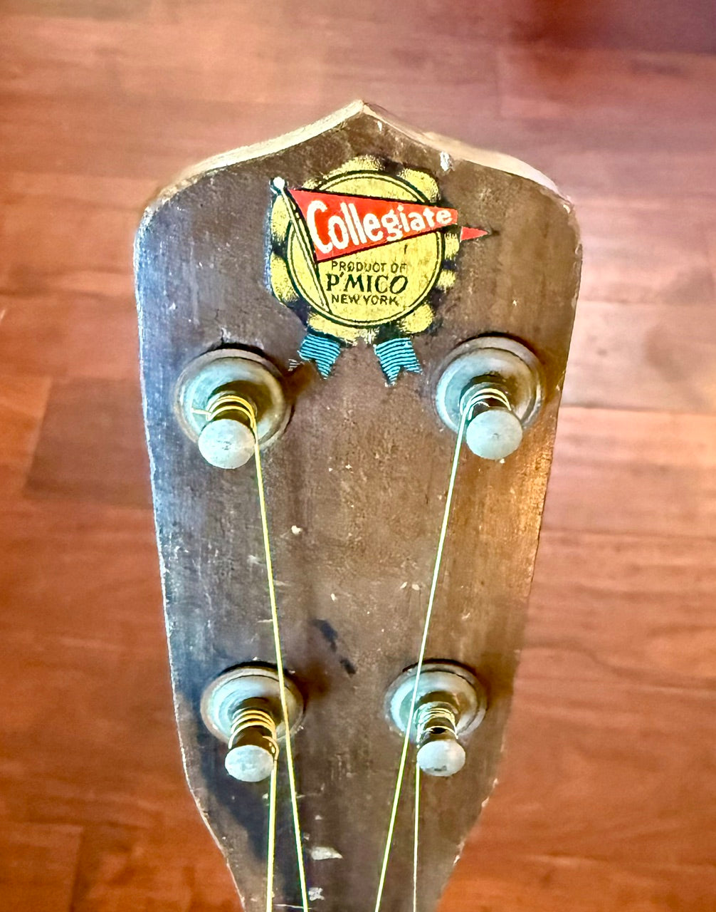 Vintage 1930's P'Mico Collegiate Acoustic Tenor Guitar