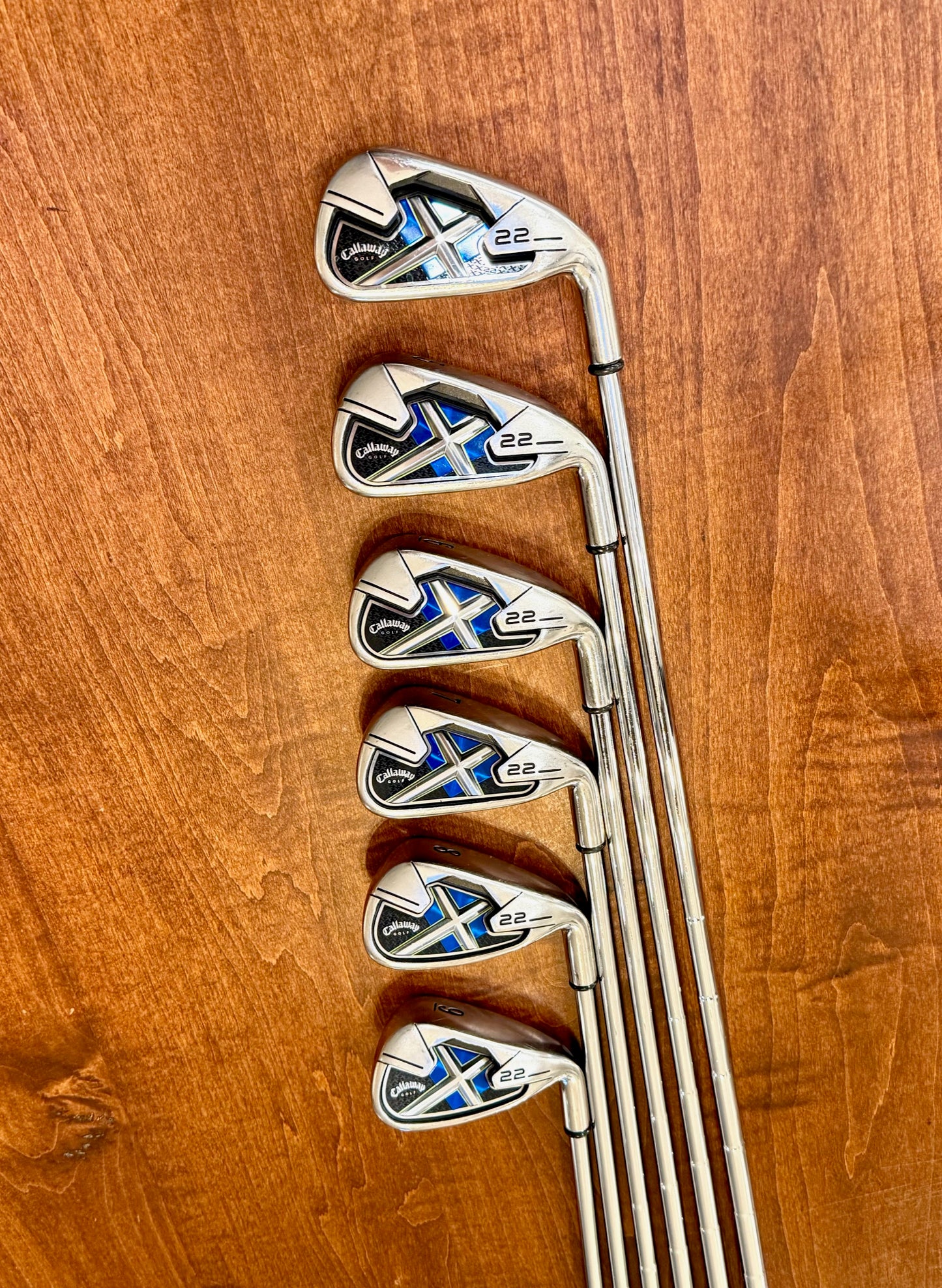 Callaway X-22 Set of Irons 4-9 W/NEW GRIPS