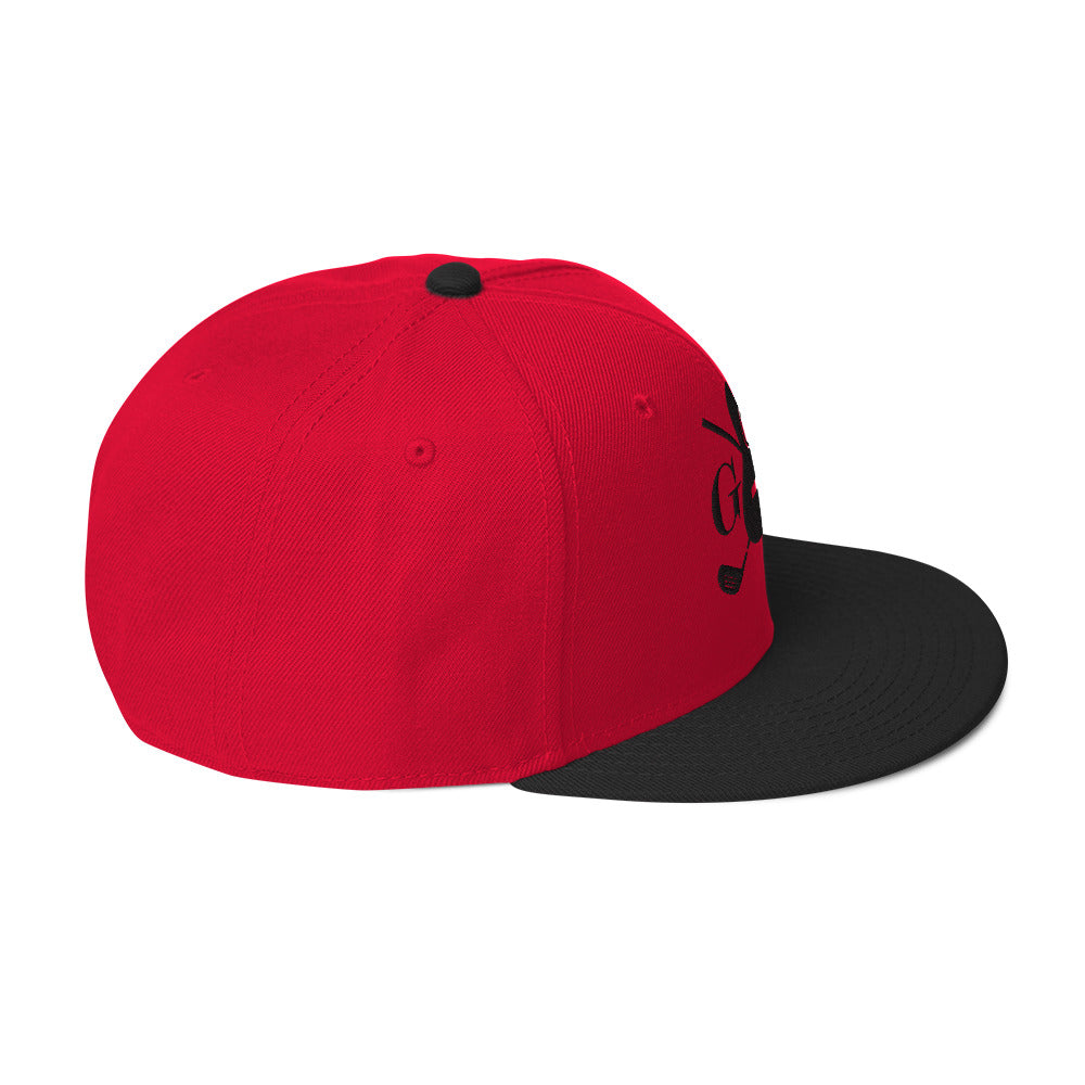 "G&G" Embroidered Black Logo Snapback Hat