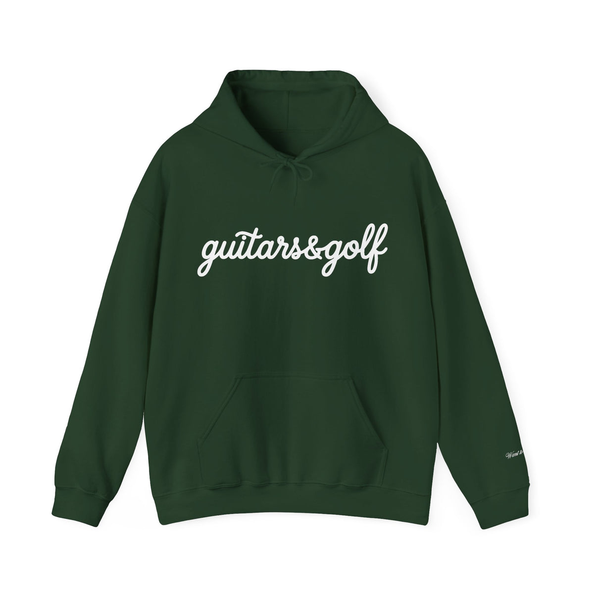 "guitars&golf" White Logo Heavy Blend™ Hooded Sweatshirt