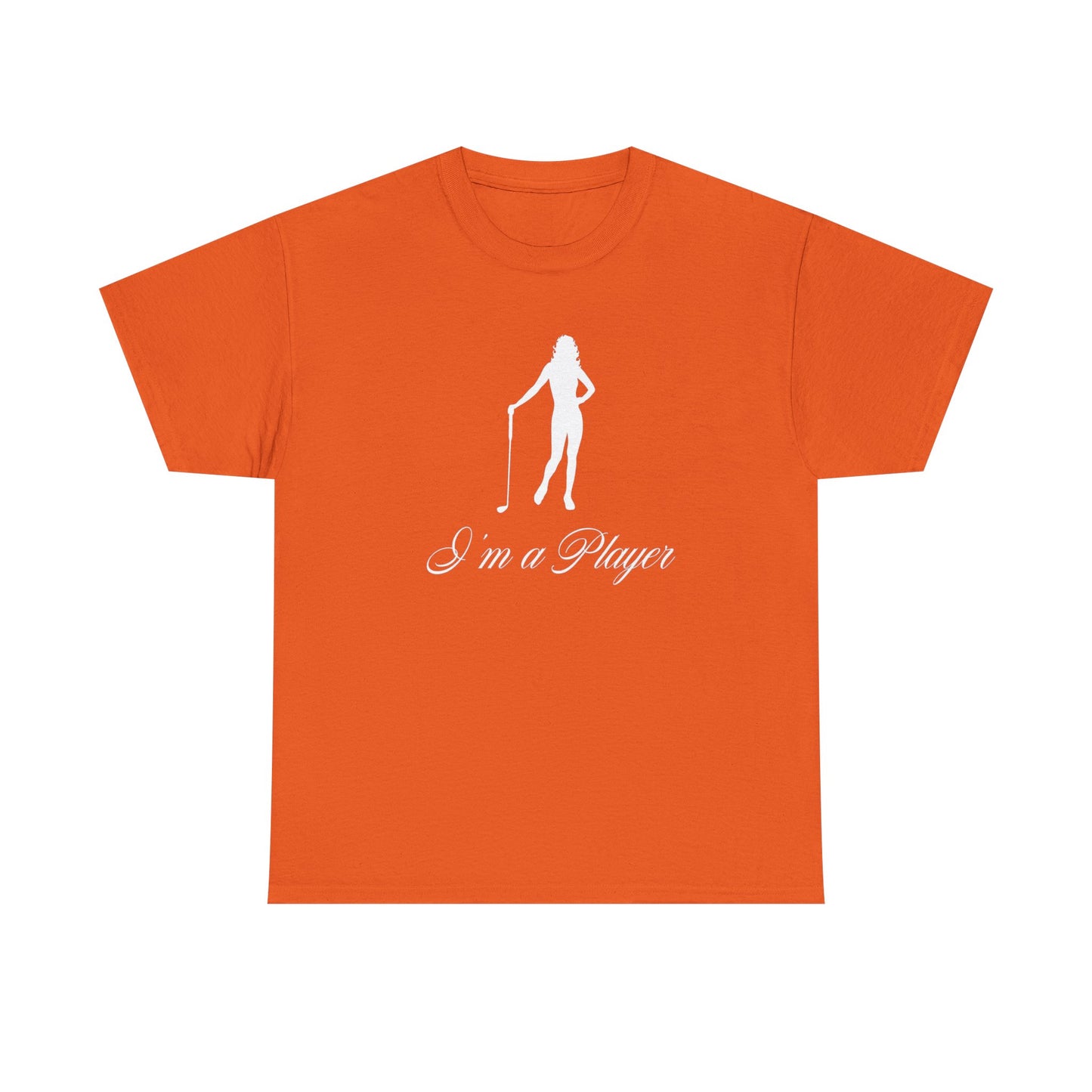 All Cotton "I'm a Player" Golf Girl White Logo