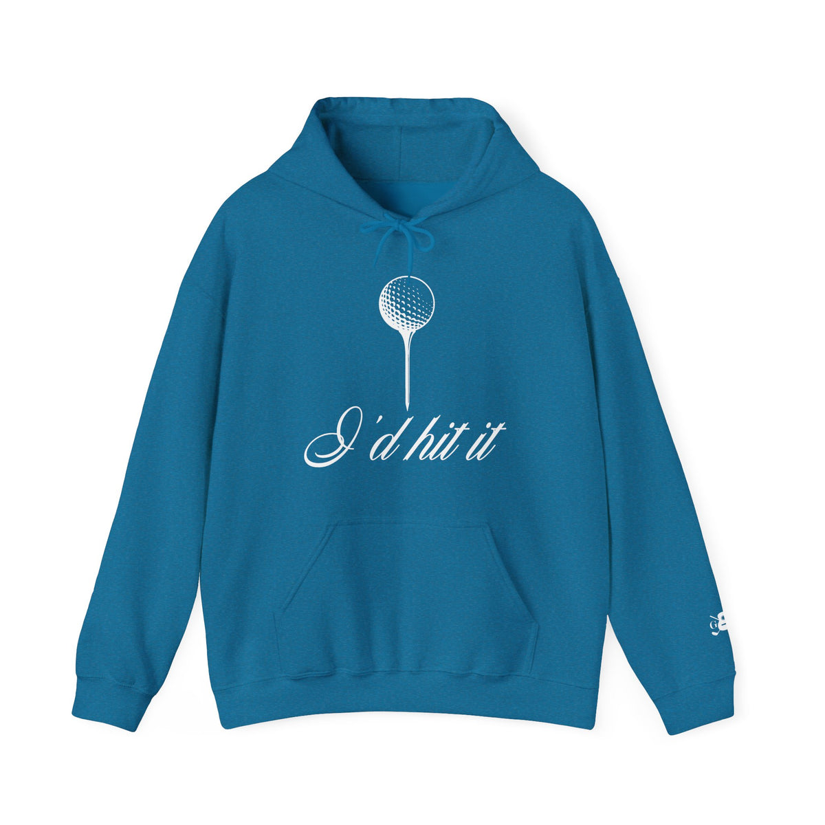 "I'd Hit It" White Logo Heavy Blend™ Hooded Sweatshirt