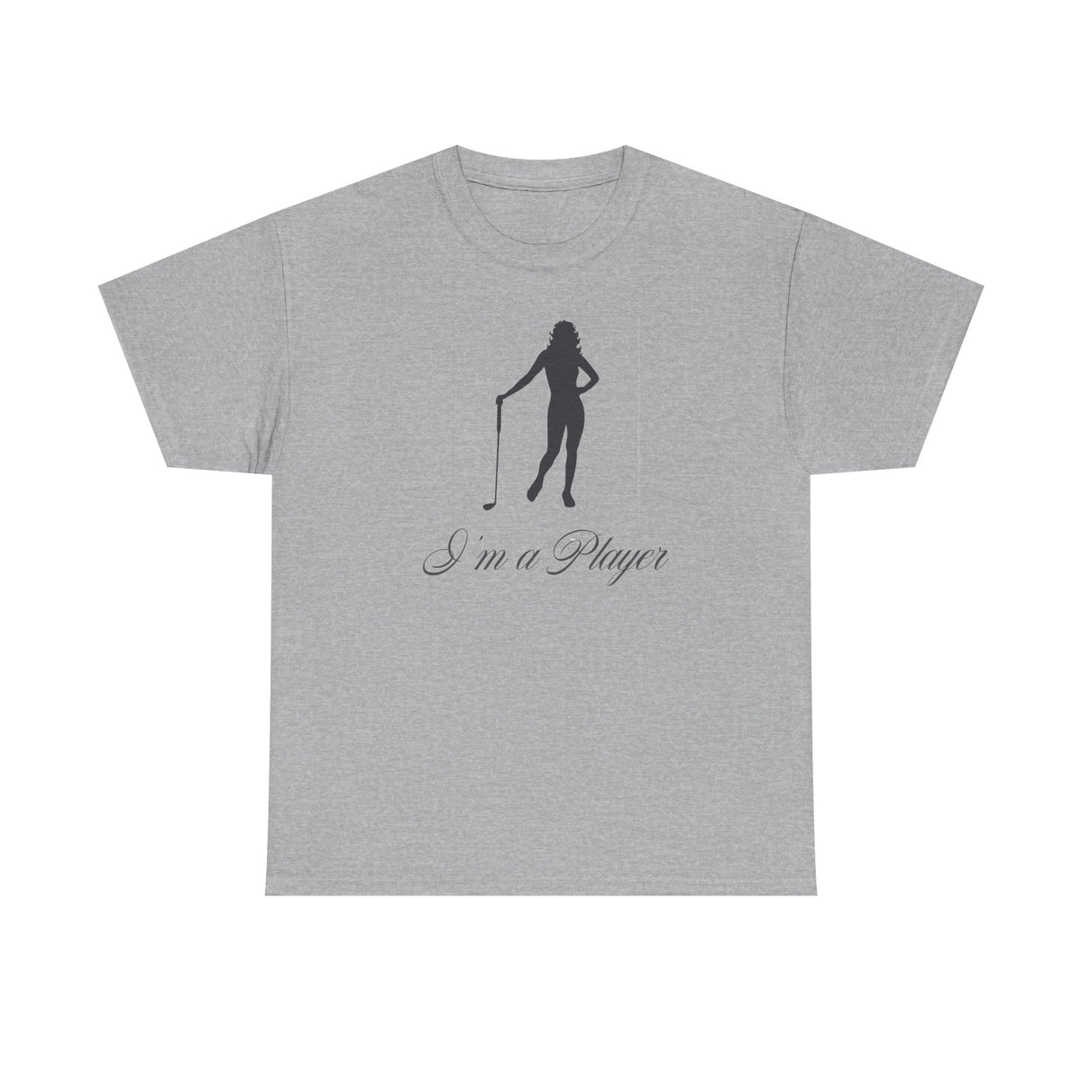 All Cotton "I'm a Player" golf girl Black Logo