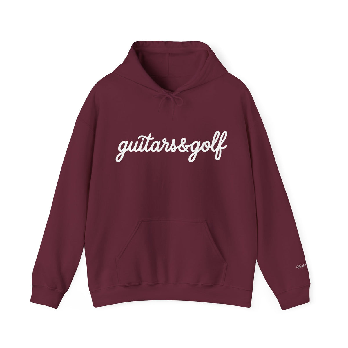"guitars&golf" White Logo Heavy Blend™ Hooded Sweatshirt