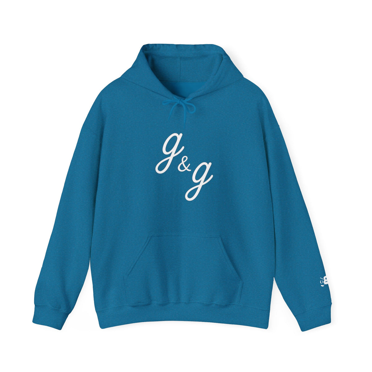 The "Lowercase" g&g Pro White Logo Heavy Blend™ Hooded Sweatshirt