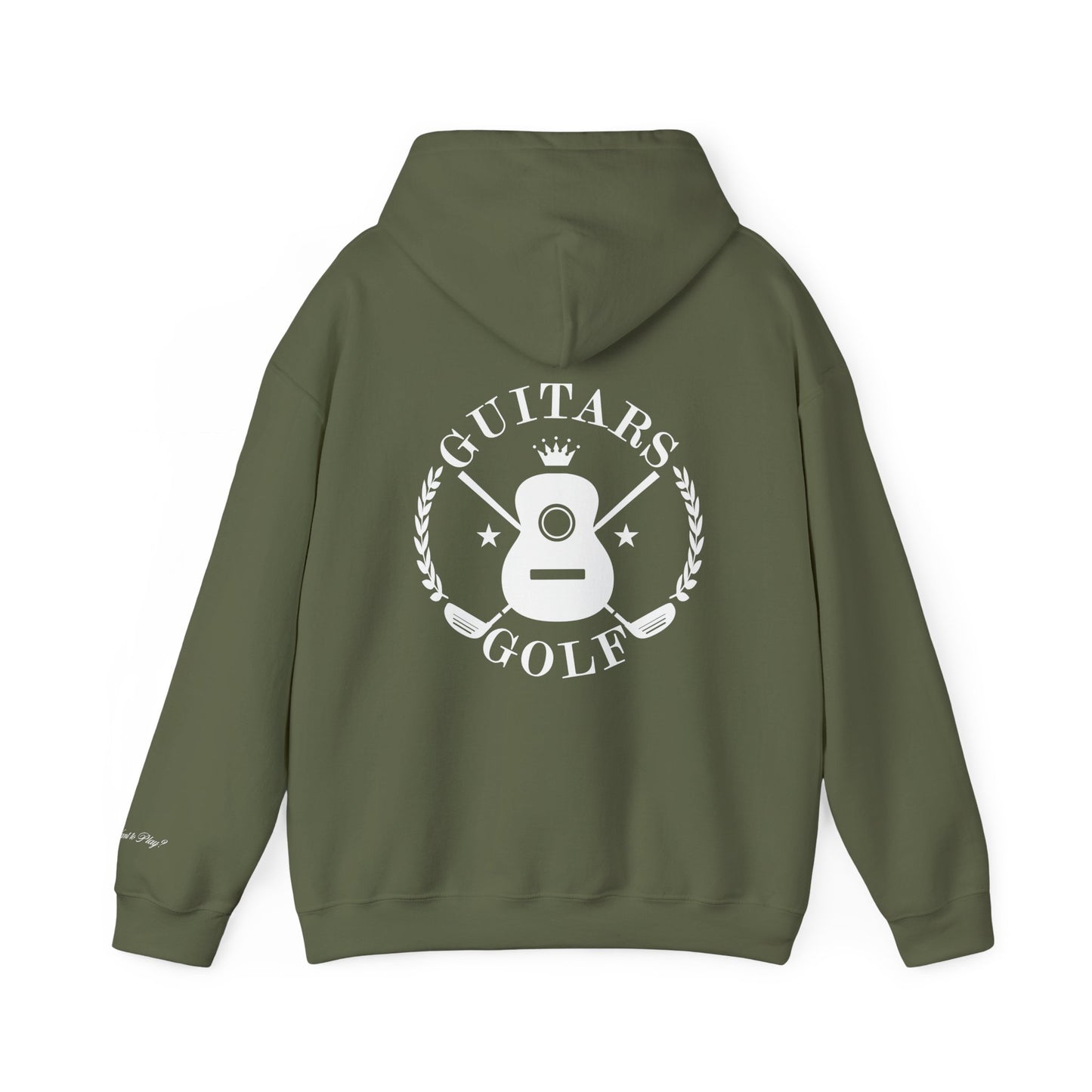 "guitars&golf" White Logo Heavy Blend™ Hooded Sweatshirt