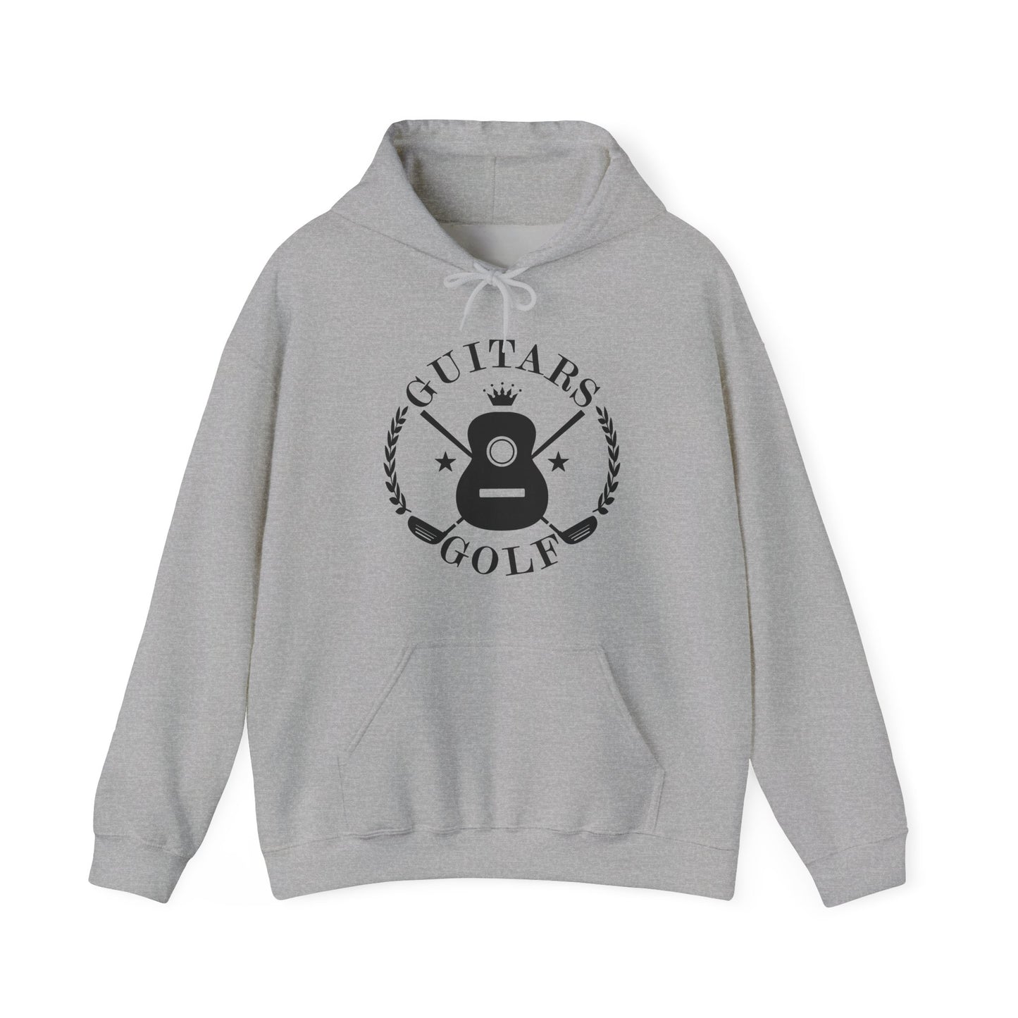 "Guitars & Golf" Logo Black Front Heavy Blend™ Hooded Sweatshirt