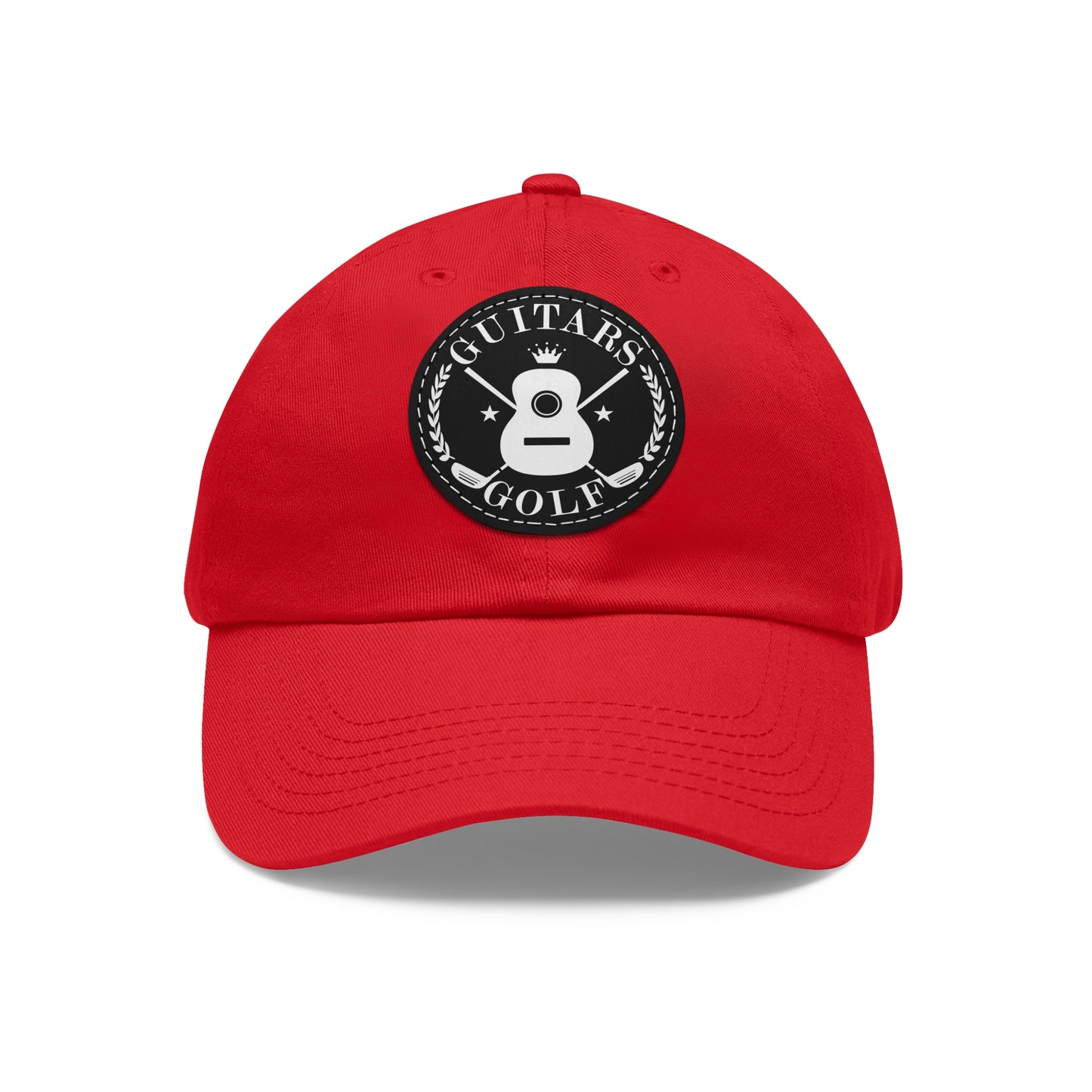 "Guitars and Golf" Logo Dad Hat with Leather Patch