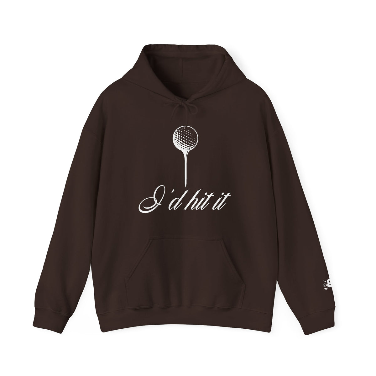 "I'd Hit It" White Logo Heavy Blend™ Hooded Sweatshirt
