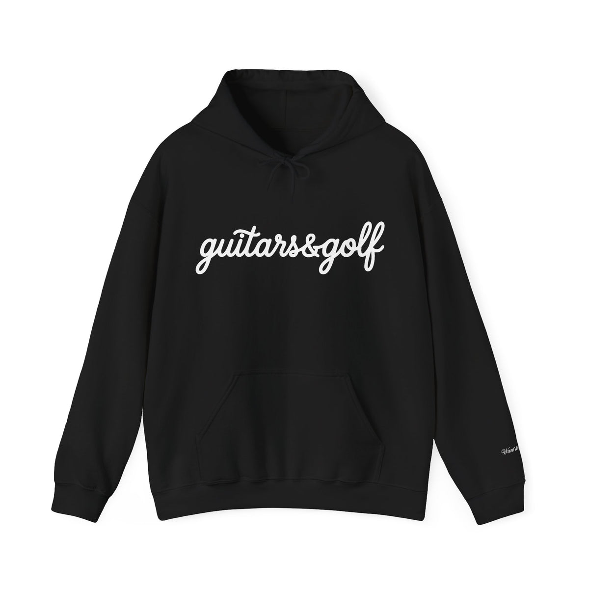 "guitars&golf" White Logo Heavy Blend™ Hooded Sweatshirt