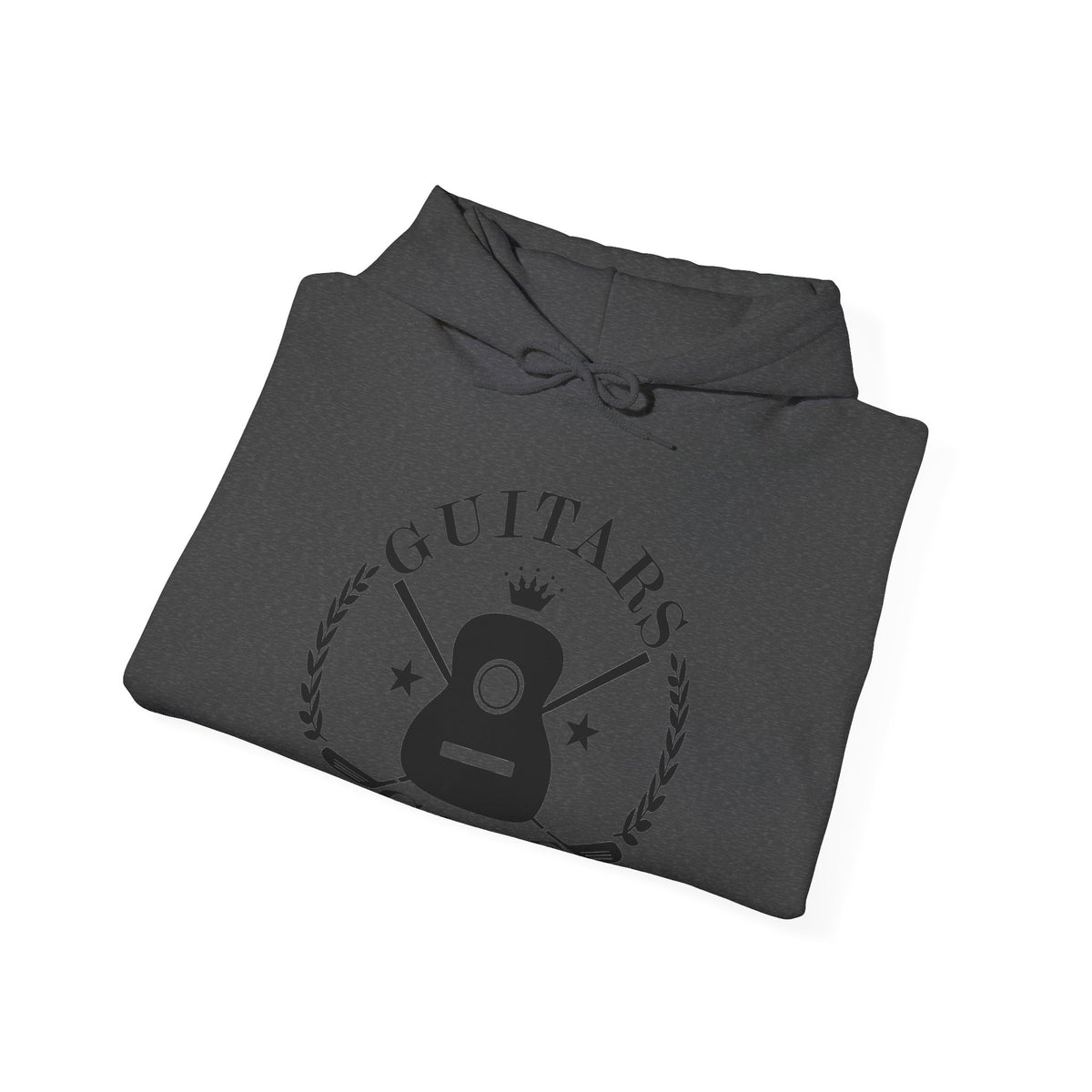 "Guitars & Golf" Logo Black Front Heavy Blend™ Hooded Sweatshirt