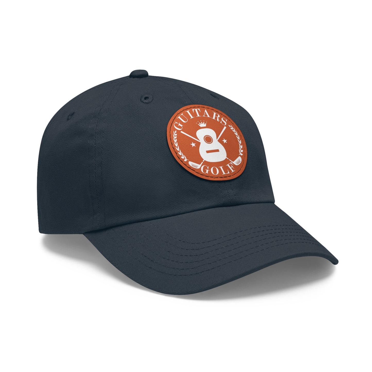 "Guitars and Golf" Logo Dad Hat with Leather Patch