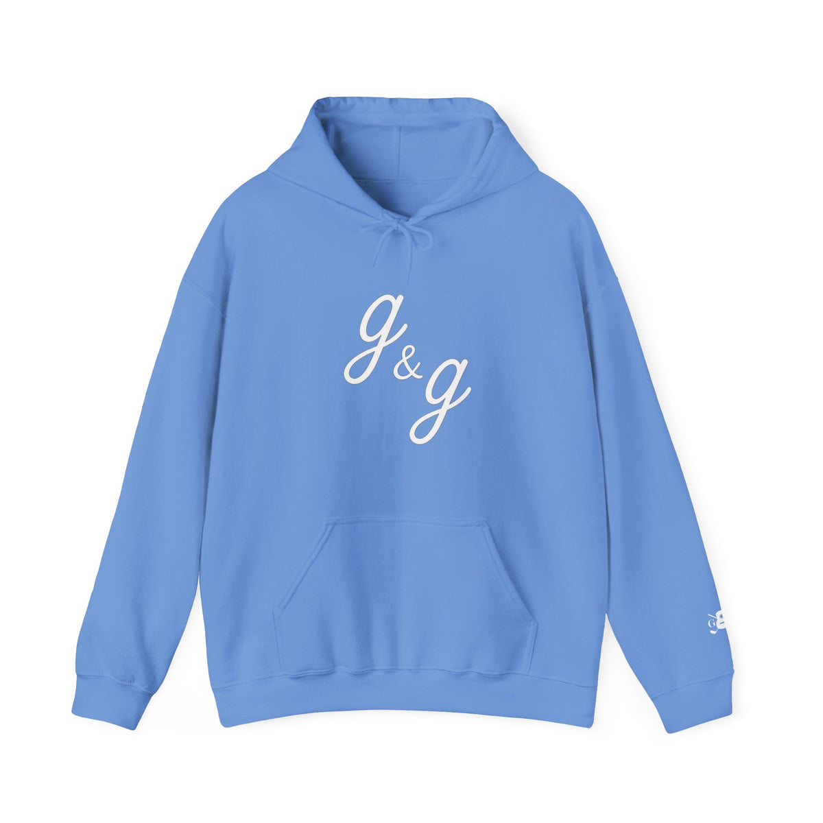 The "Lowercase" g&g Pro White Logo Heavy Blend™ Hooded Sweatshirt