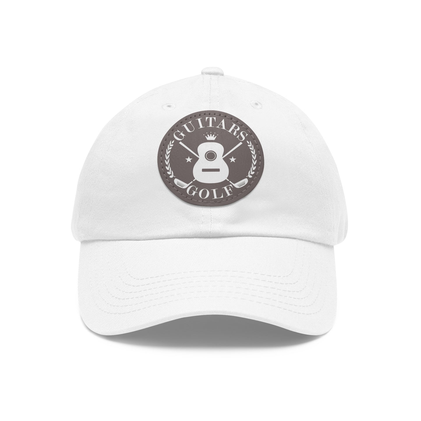 "Guitars and Golf" Logo Dad Hat with Leather Patch