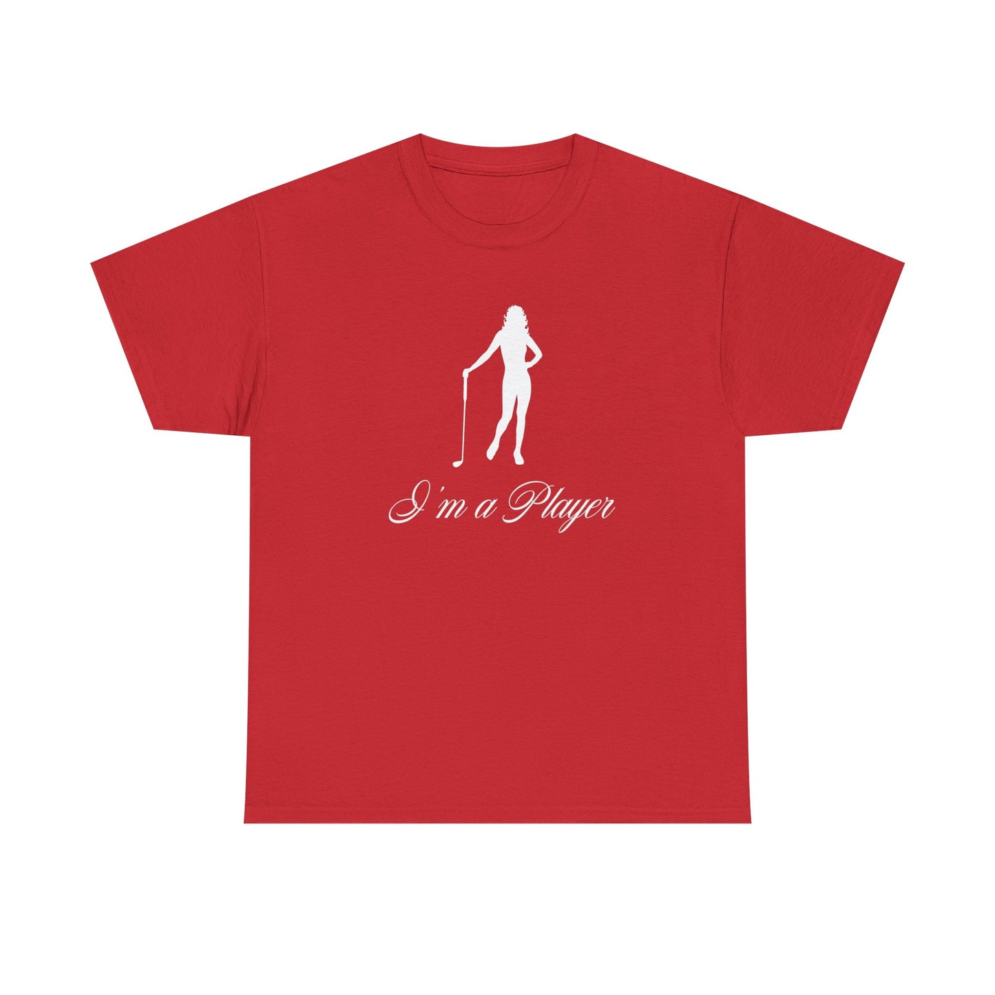All Cotton "I'm a Player" Golf Girl White Logo