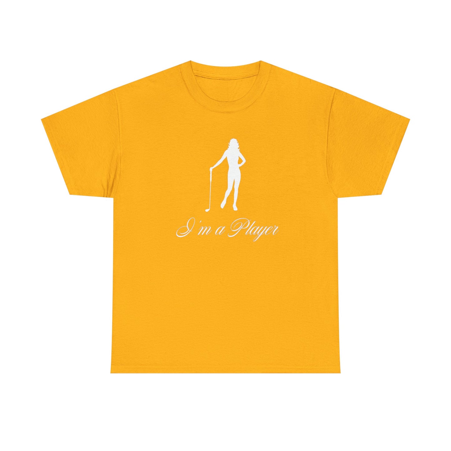 All Cotton "I'm a Player" Golf Girl White Logo
