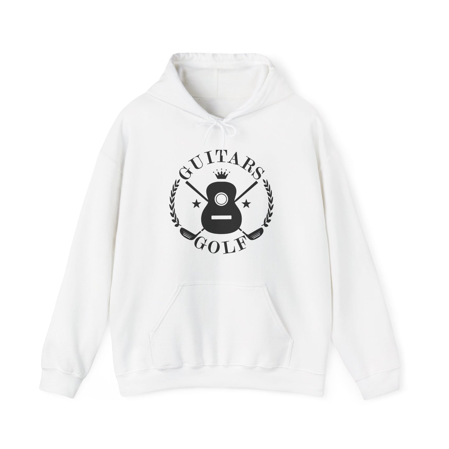 "Guitars & Golf" Logo Black Front Heavy Blend™ Hooded Sweatshirt