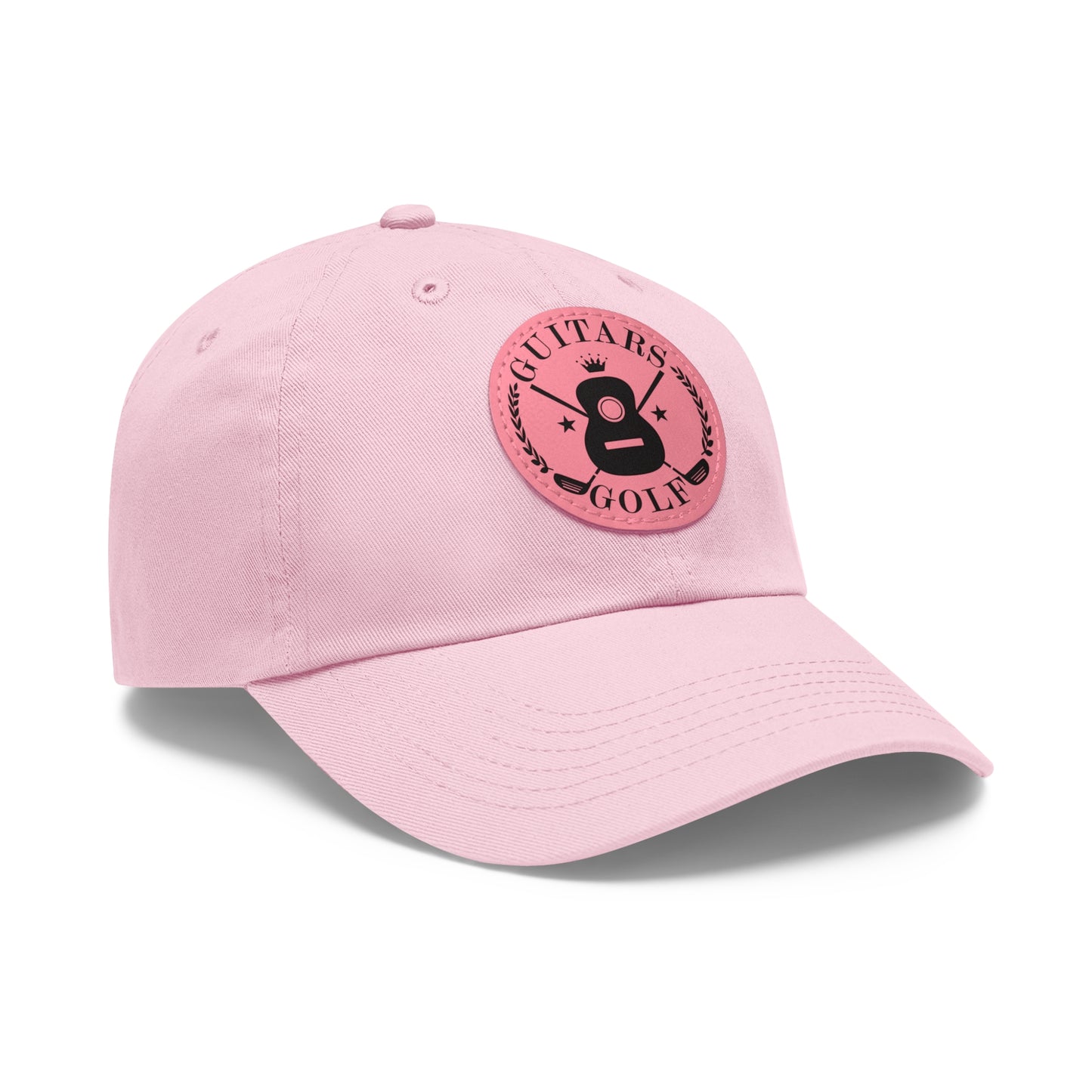 "Guitars and Golf" Logo Dad Hat with Leather Patch