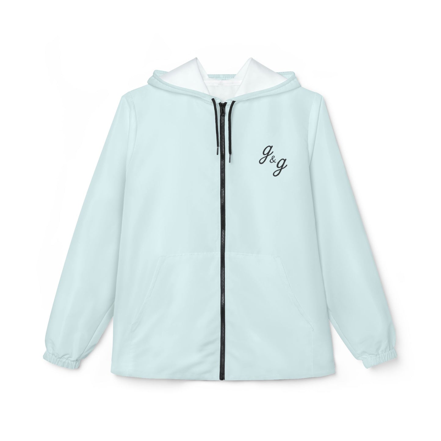 "Color Wheel" g&g Unisex Windbreaker Jacket in Sky is The Limit Blue
