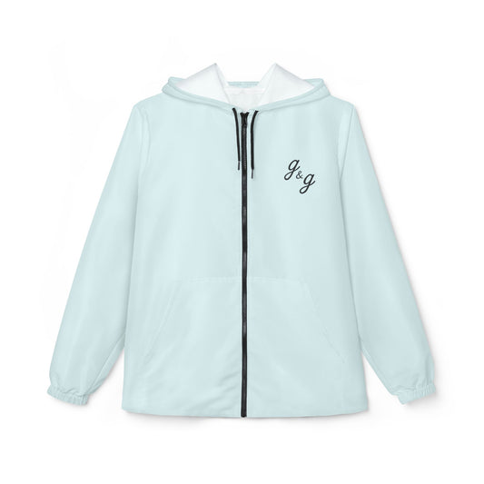 "Color Wheel" g&g Unisex Windbreaker Jacket in Sky is The Limit Blue