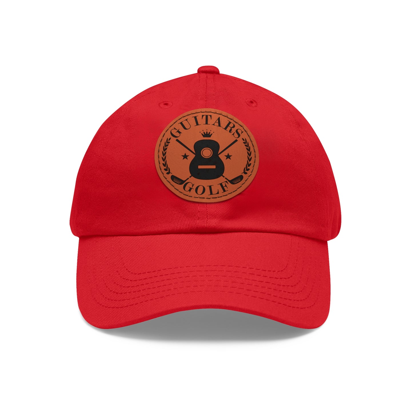 "Guitars and Golf" Logo Dad Hat with Leather Patch