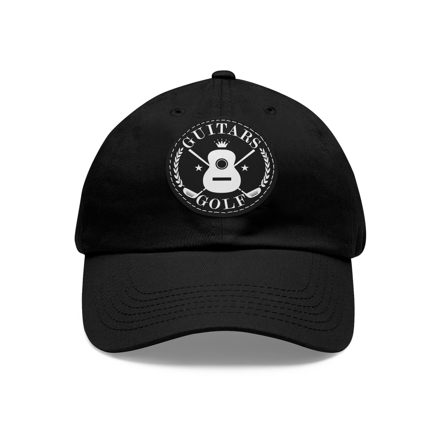 "Guitars and Golf" Logo Dad Hat with Leather Patch