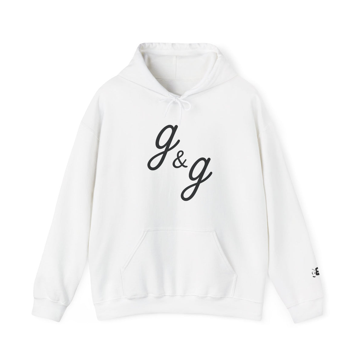 The "Lowercase" g&g Pro Black Logo Heavy Blend™ Hooded Sweatshirt