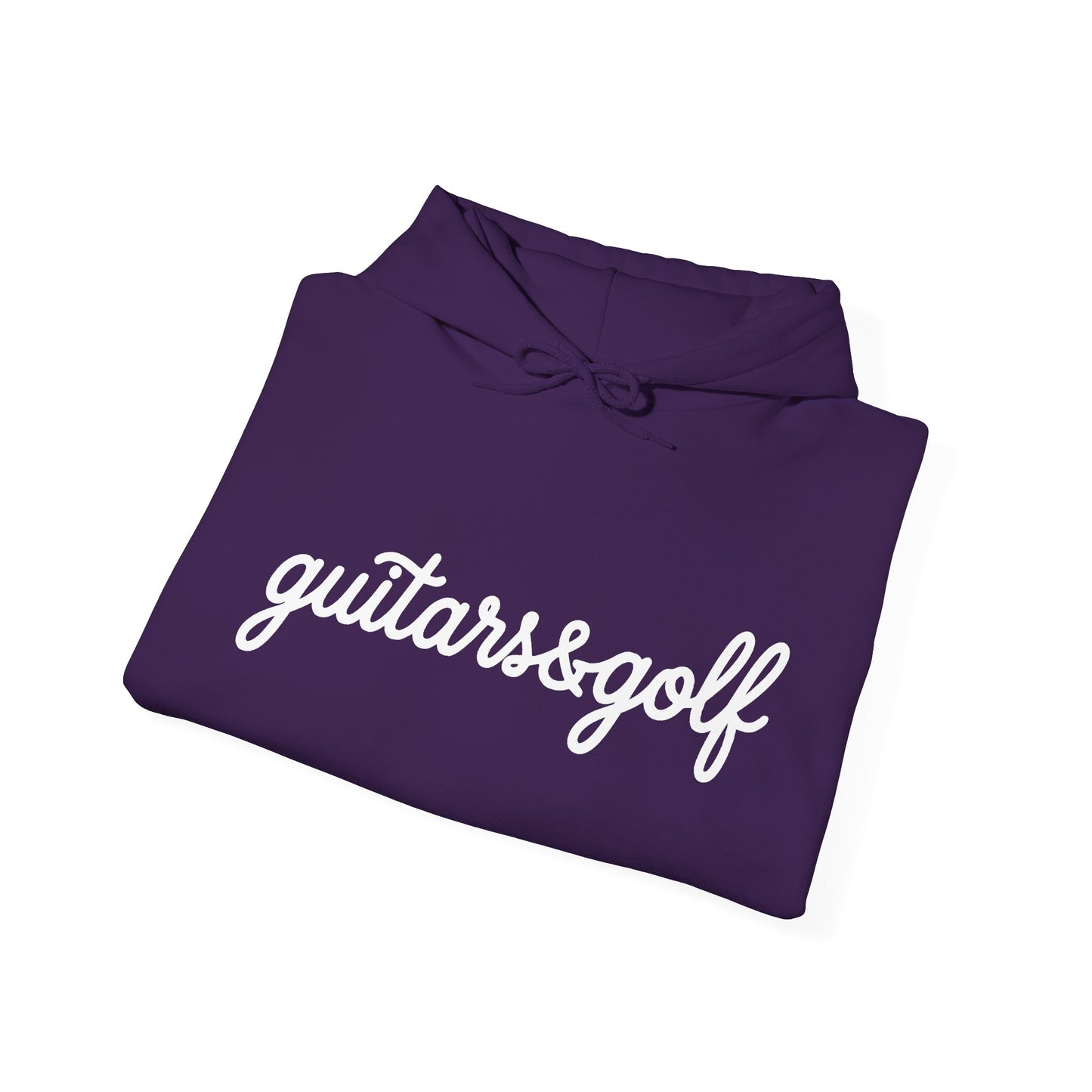 "guitars&golf" White Logo Heavy Blend™ Hooded Sweatshirt