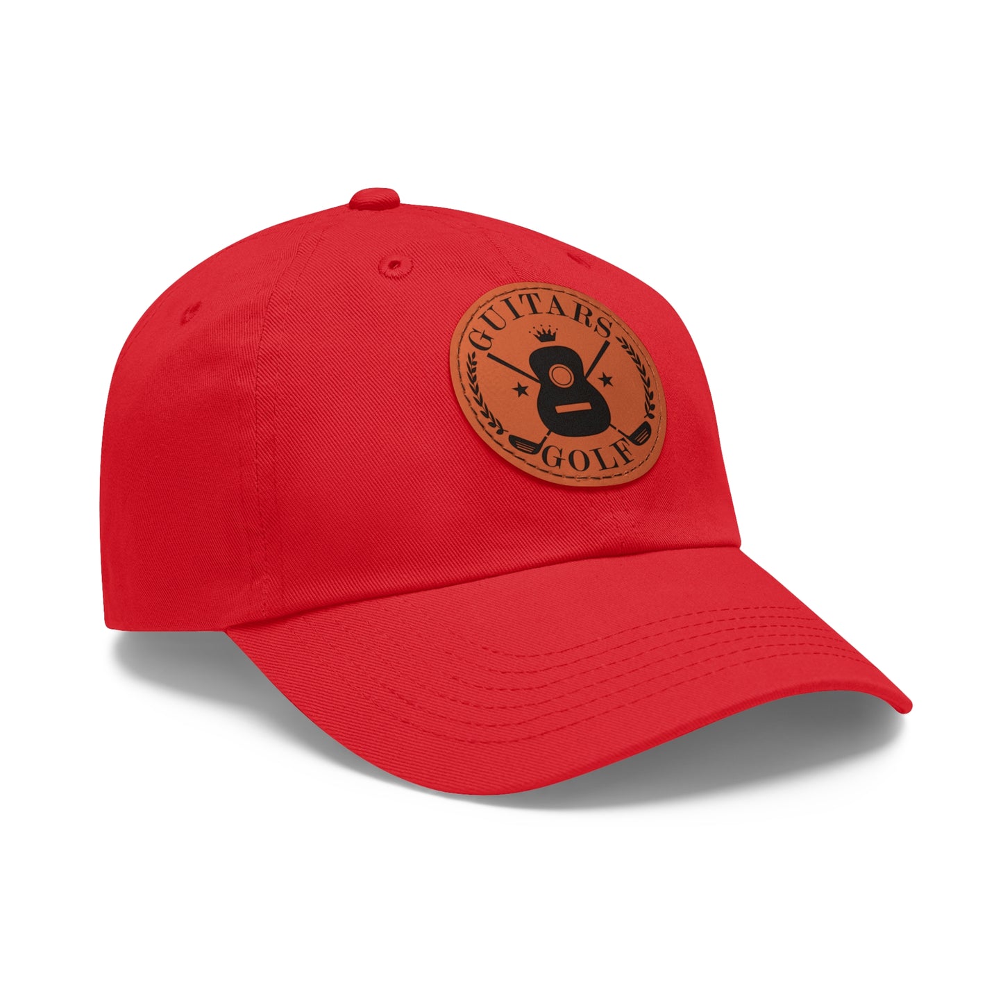 "Guitars and Golf" Logo Dad Hat with Leather Patch