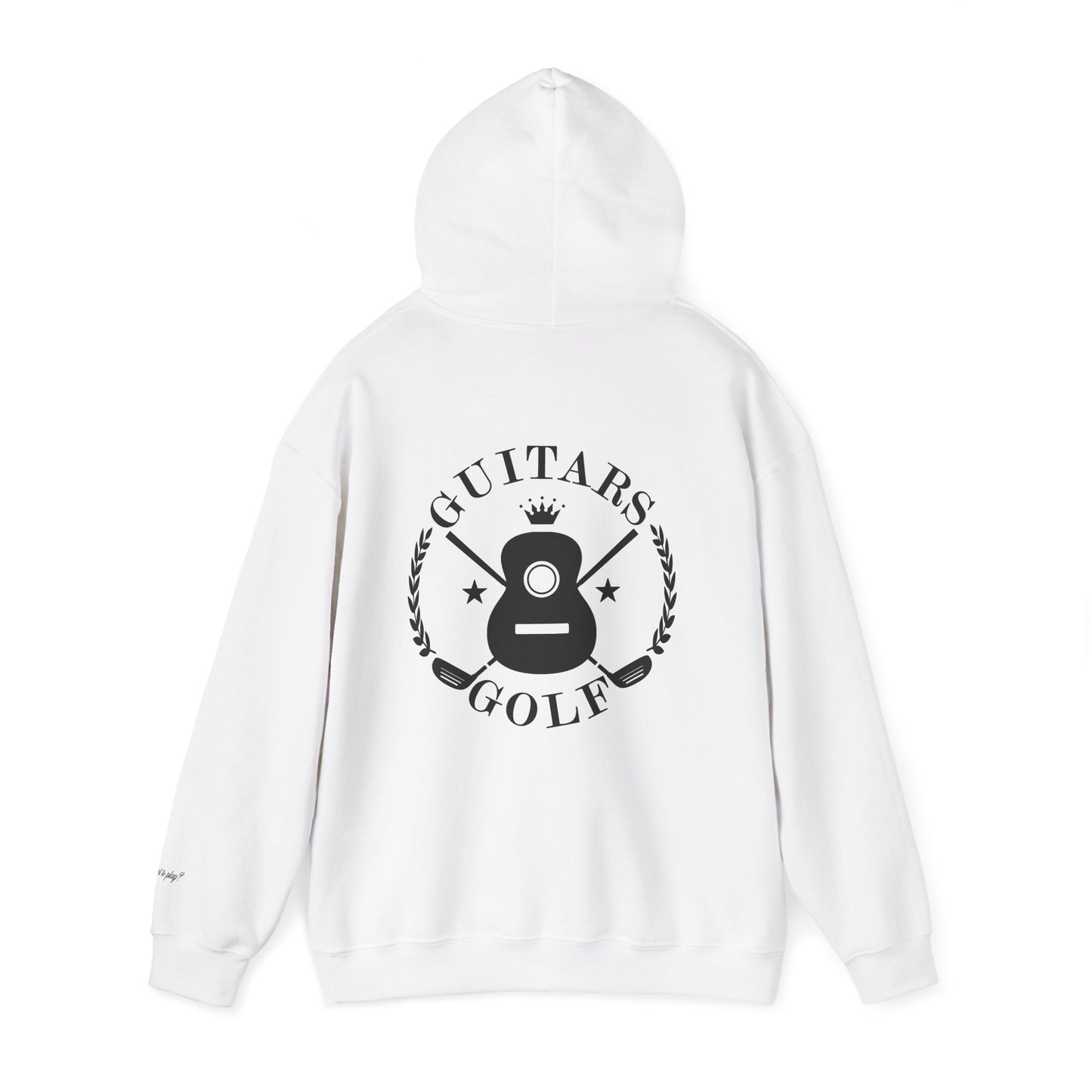 "guitars&golf" White Logo Heavy Blend™ Hooded Sweatshirt