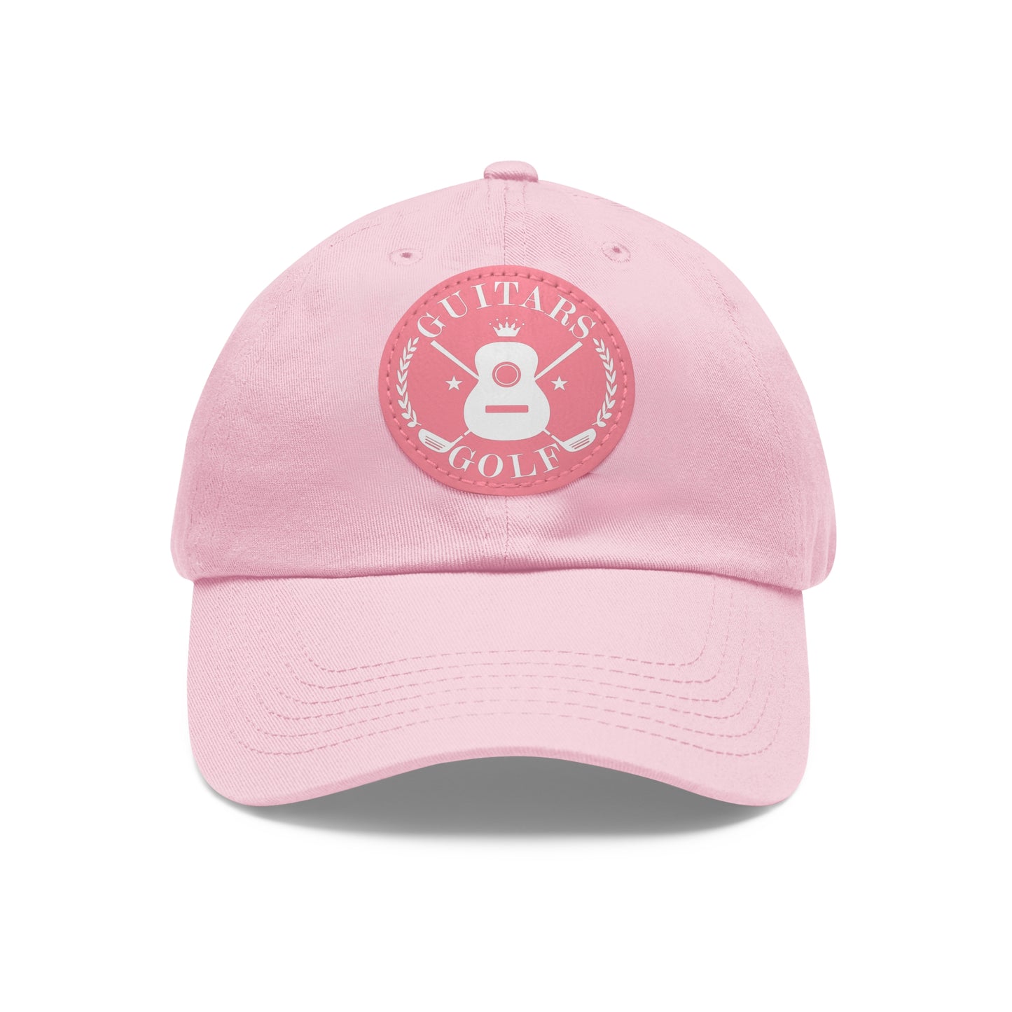 "Guitars and Golf" Logo Dad Hat with Leather Patch