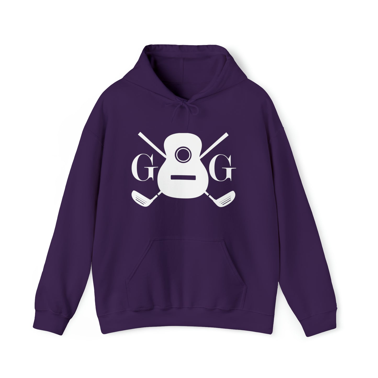 "GG" Logo White Front on Your Color Choice Unisex Heavy Blend™ Hooded Sweatshirt