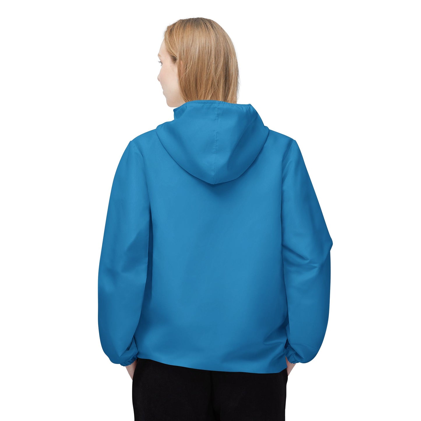 "Rainbow Room" g&g Color Wheel Windbreaker Jacket in Mule Blue
