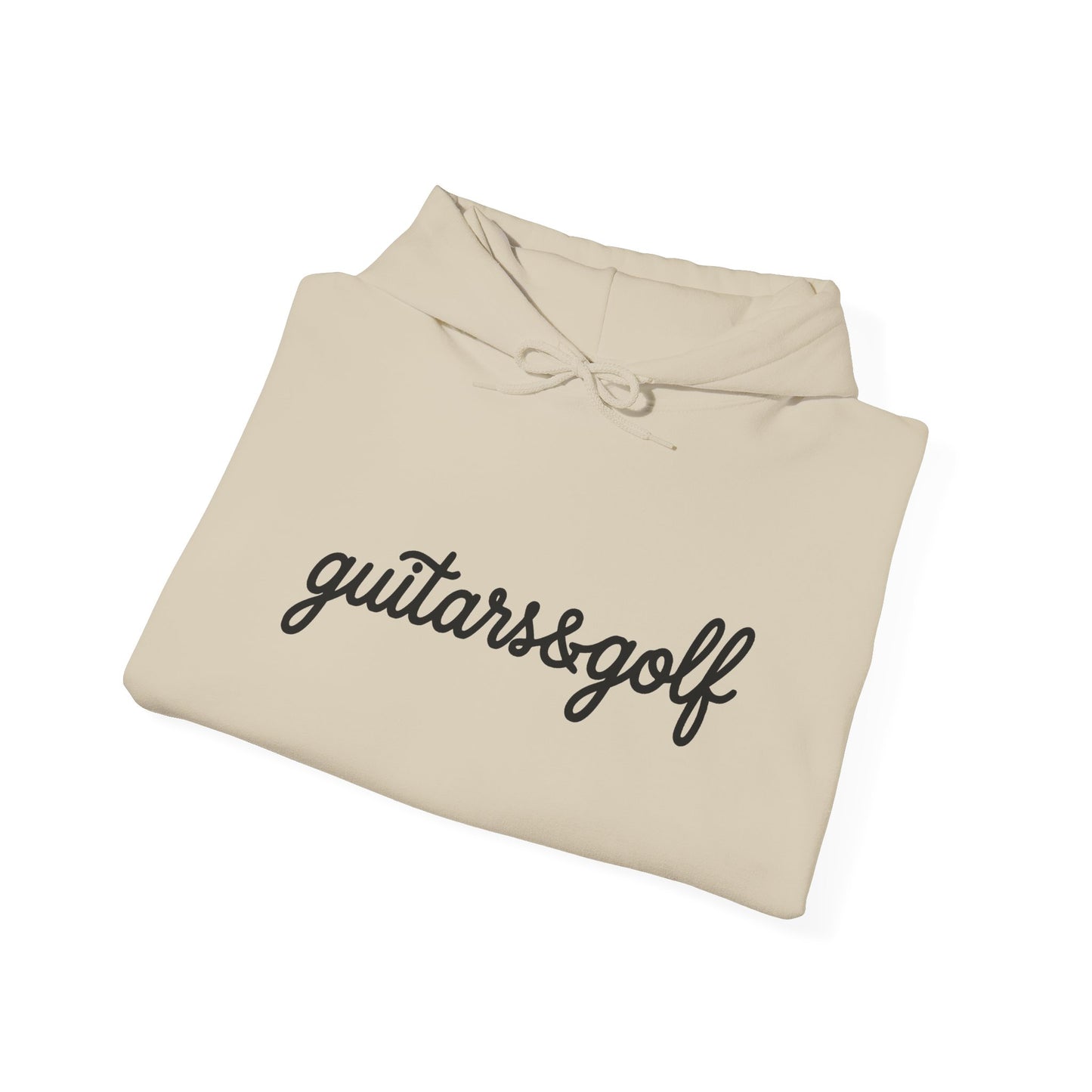 "guitars&golf" White Logo Heavy Blend™ Hooded Sweatshirt