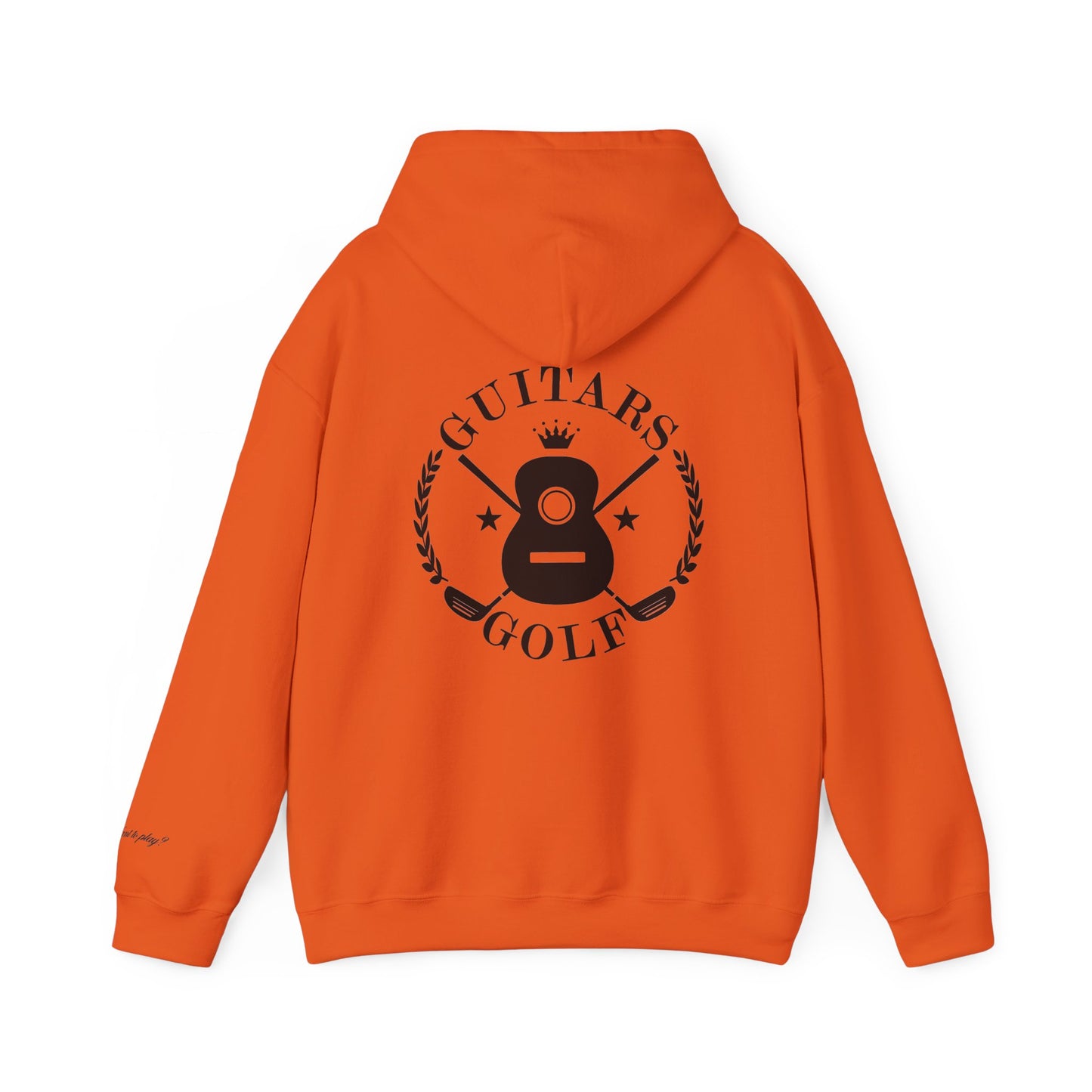 "guitars&golf" White Logo Heavy Blend™ Hooded Sweatshirt