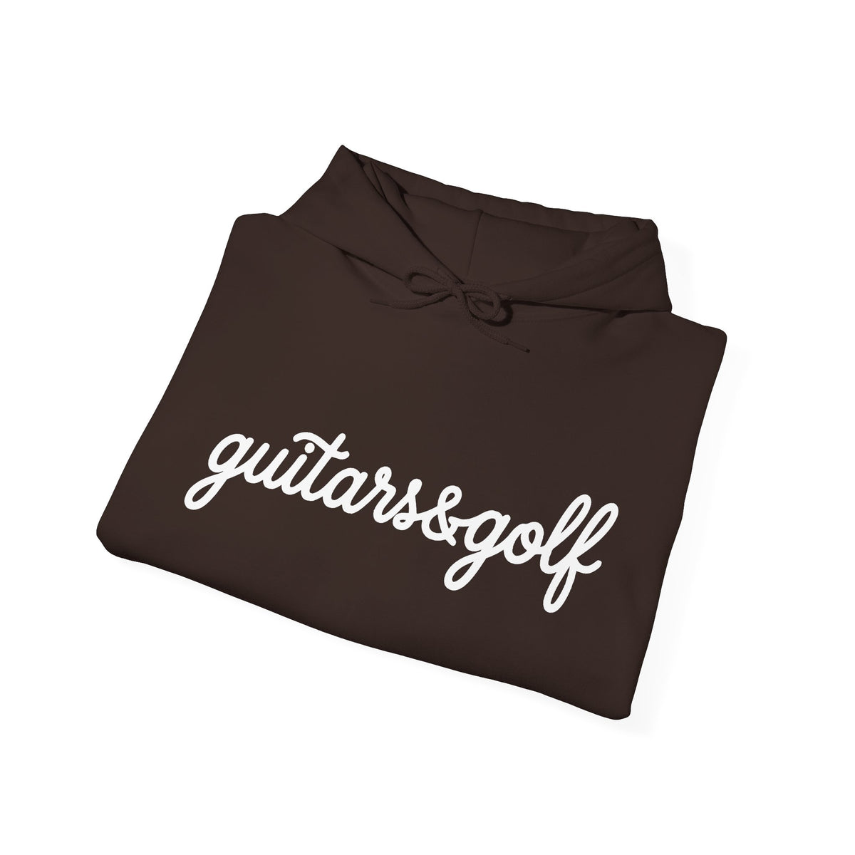 "guitars&golf" White Logo Heavy Blend™ Hooded Sweatshirt