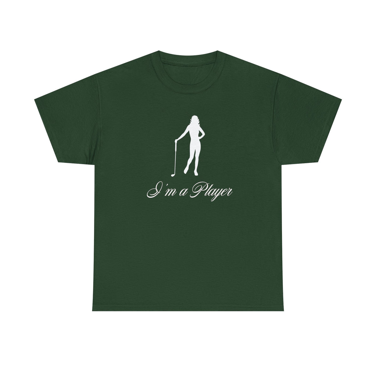 All Cotton "I'm a Player" Golf Girl White Logo