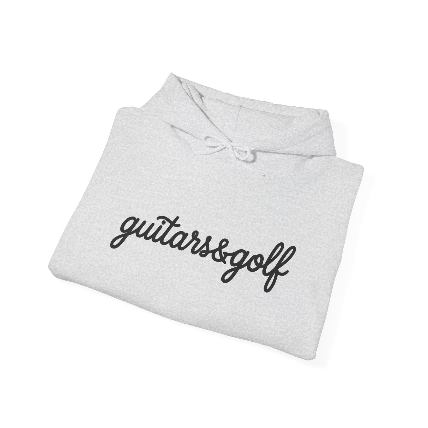 "guitars&golf" White Logo Heavy Blend™ Hooded Sweatshirt