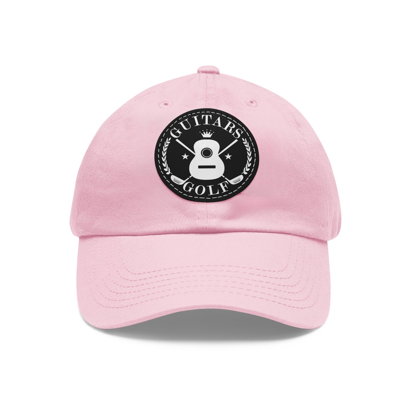 "Guitars and Golf" Logo Dad Hat with Leather Patch