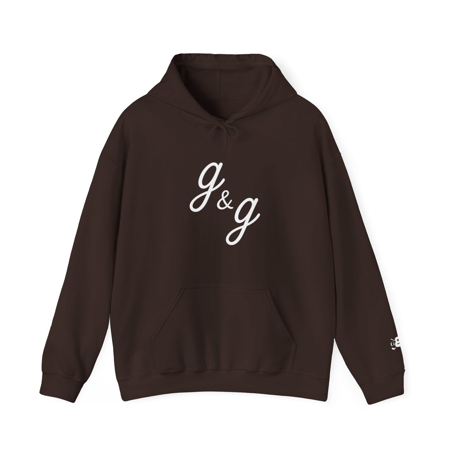 The "Lowercase" g&g Pro White Logo Heavy Blend™ Hooded Sweatshirt