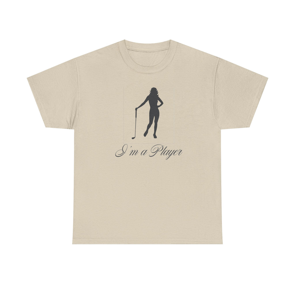 All Cotton "I'm a Player" golf girl Black Logo