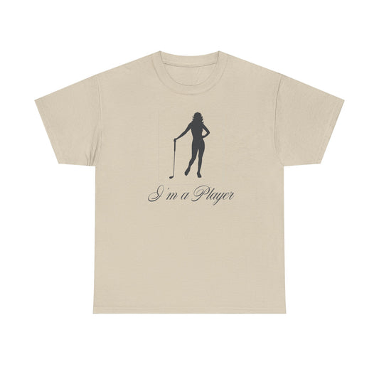 "I'm a Player" Golf Girl Black Logo Tee