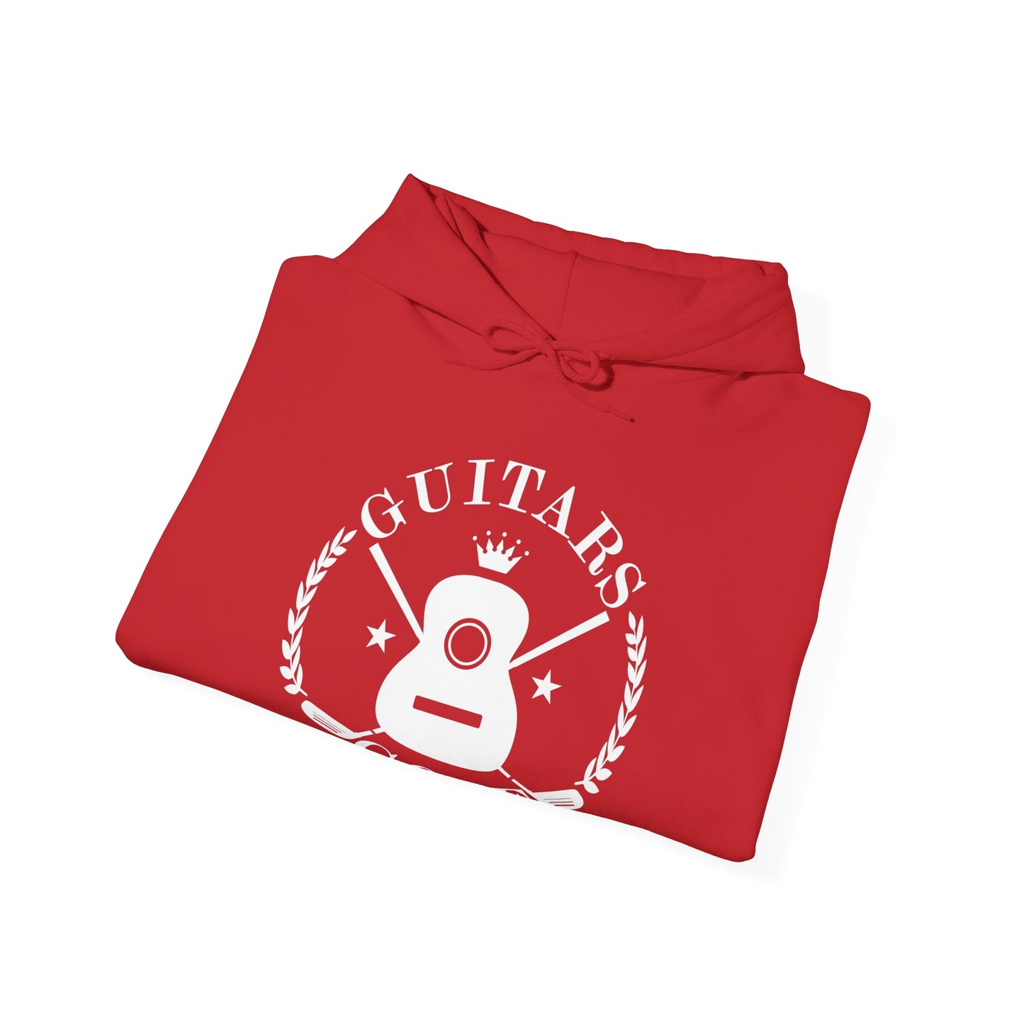 "Guitars & Golf" Logo White Front Heavy Blend™ Hooded Sweatshirt