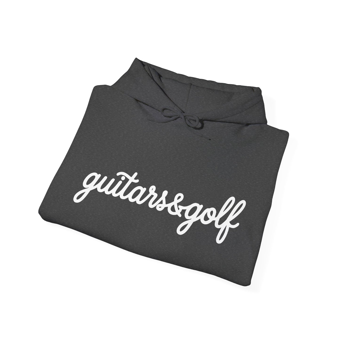 "guitars&golf" White Logo Heavy Blend™ Hooded Sweatshirt
