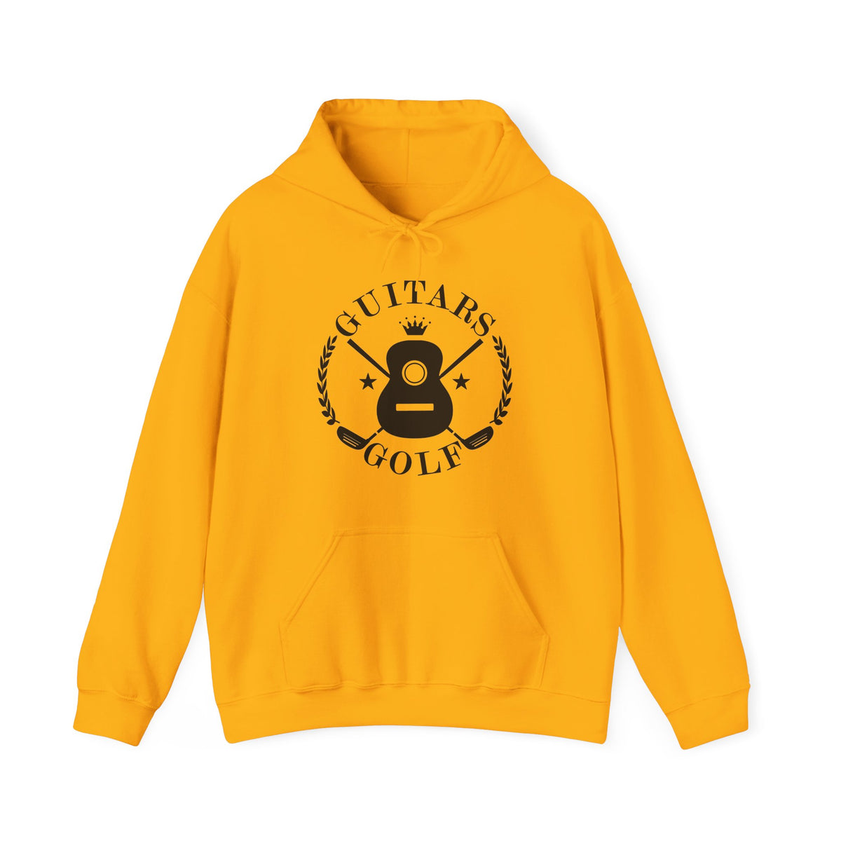 "Guitars & Golf" Logo Black Front Heavy Blend™ Hooded Sweatshirt