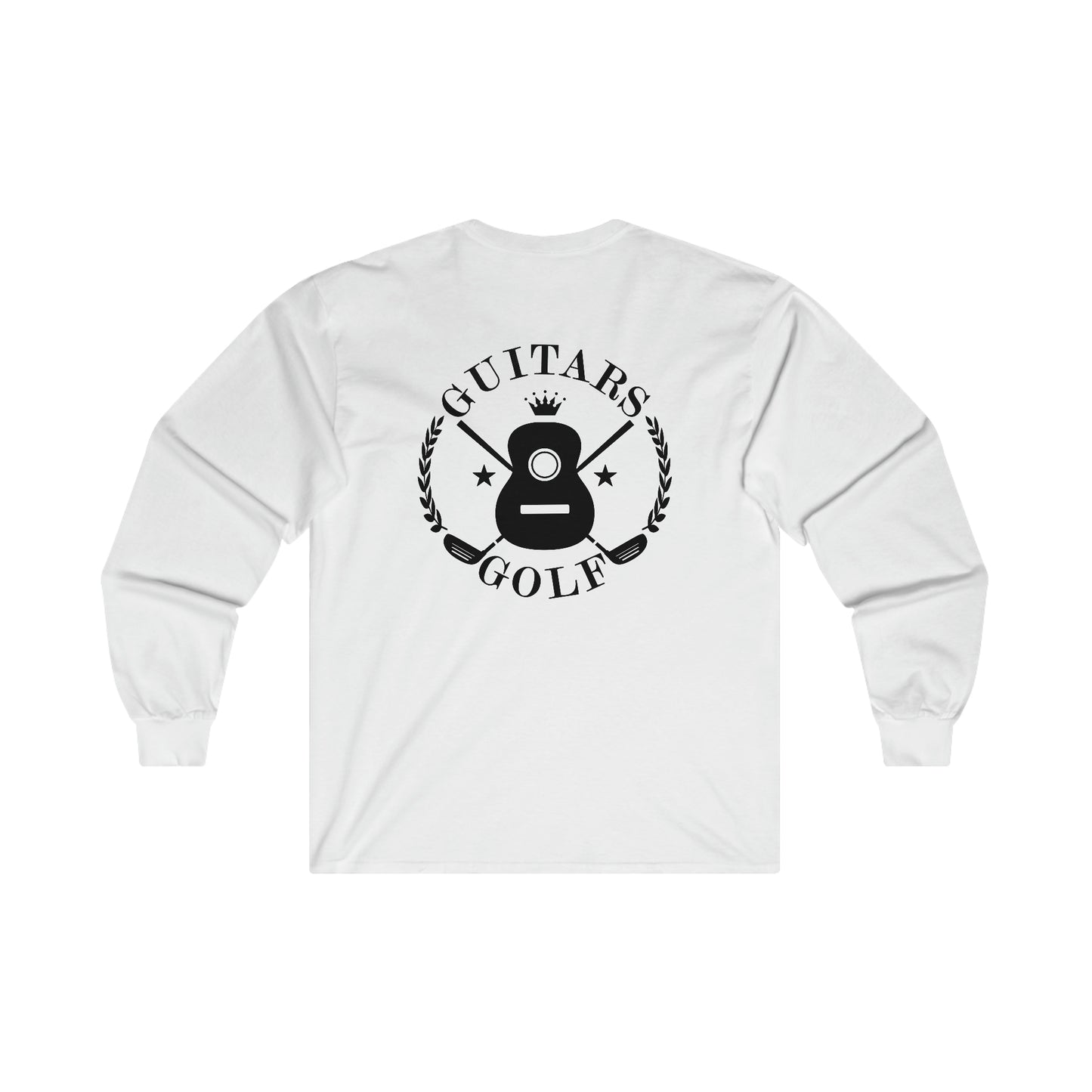 "I'm a Player" Guitar Girl Black Front/Logo Back on Your Color Choice Ultra Cotton Long Sleeve Tee