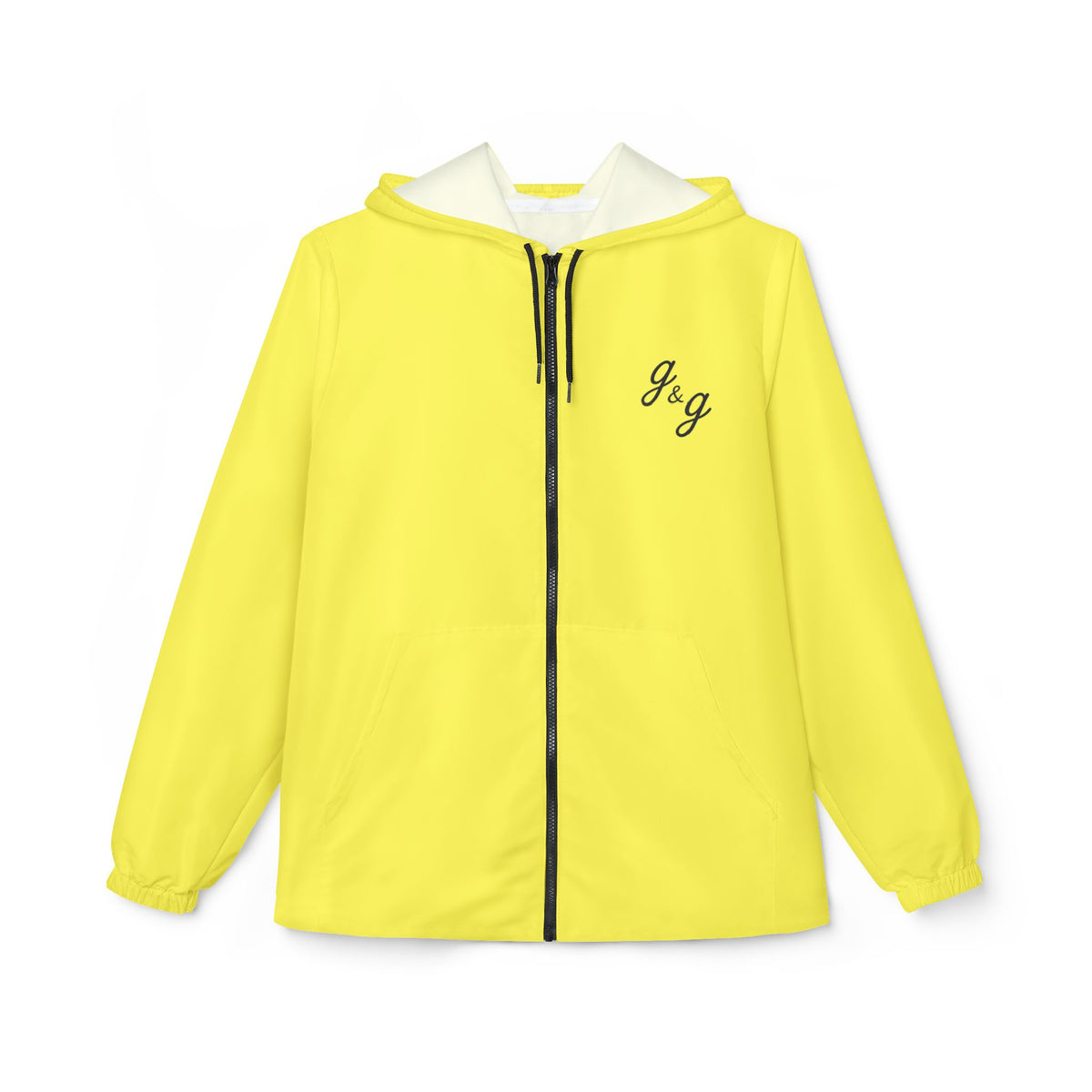 "Color Wheel" g&g Unisex Windbreaker Jacket in Not So Mellow Yellow