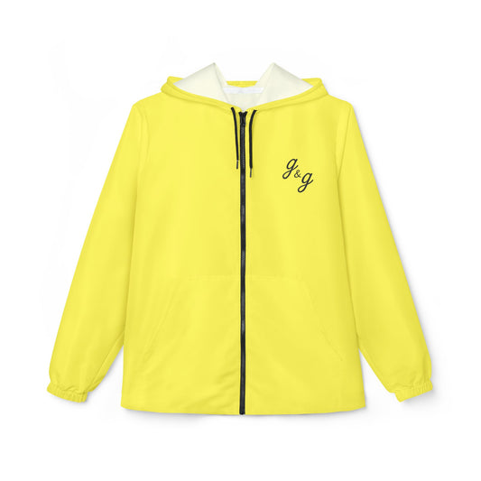 "Color Wheel" g&g Unisex Windbreaker Jacket in Not So Mellow Yellow